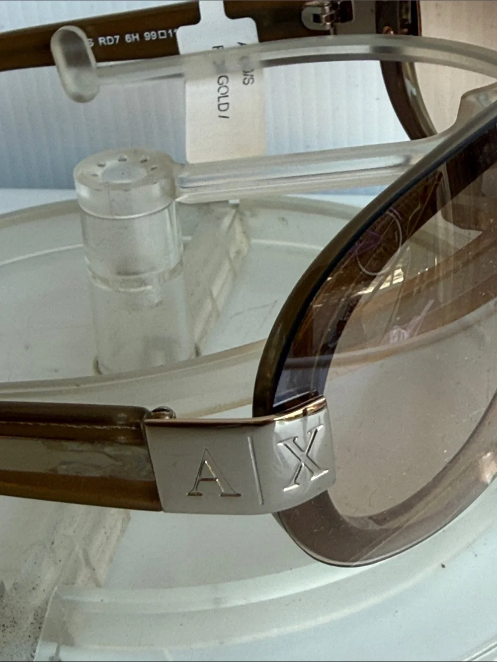 NEW ARMANI EXCHANGE AX010/S Gold Sunglasses NEW WITHOUT TAGS